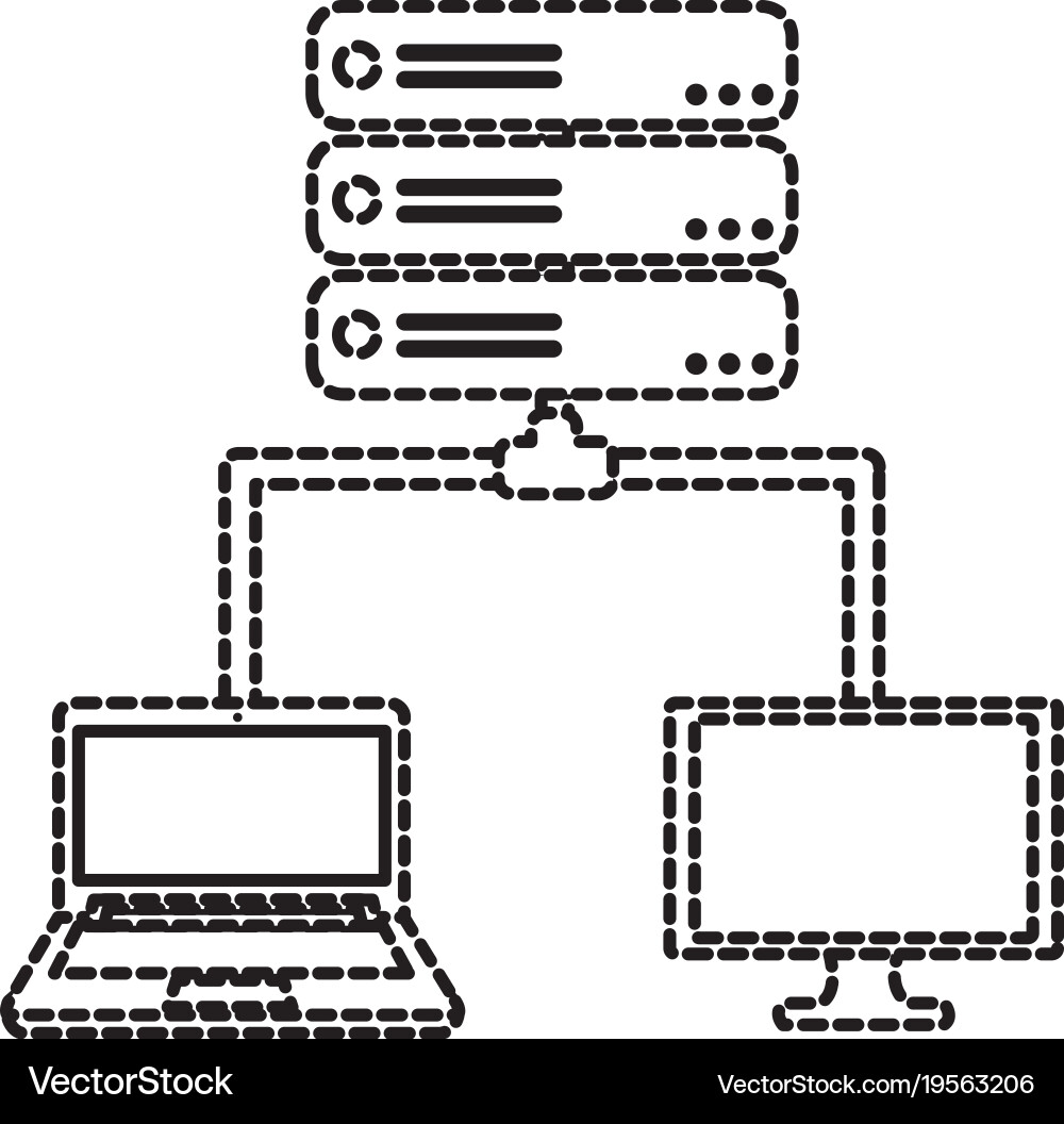 Web hosting design vector image