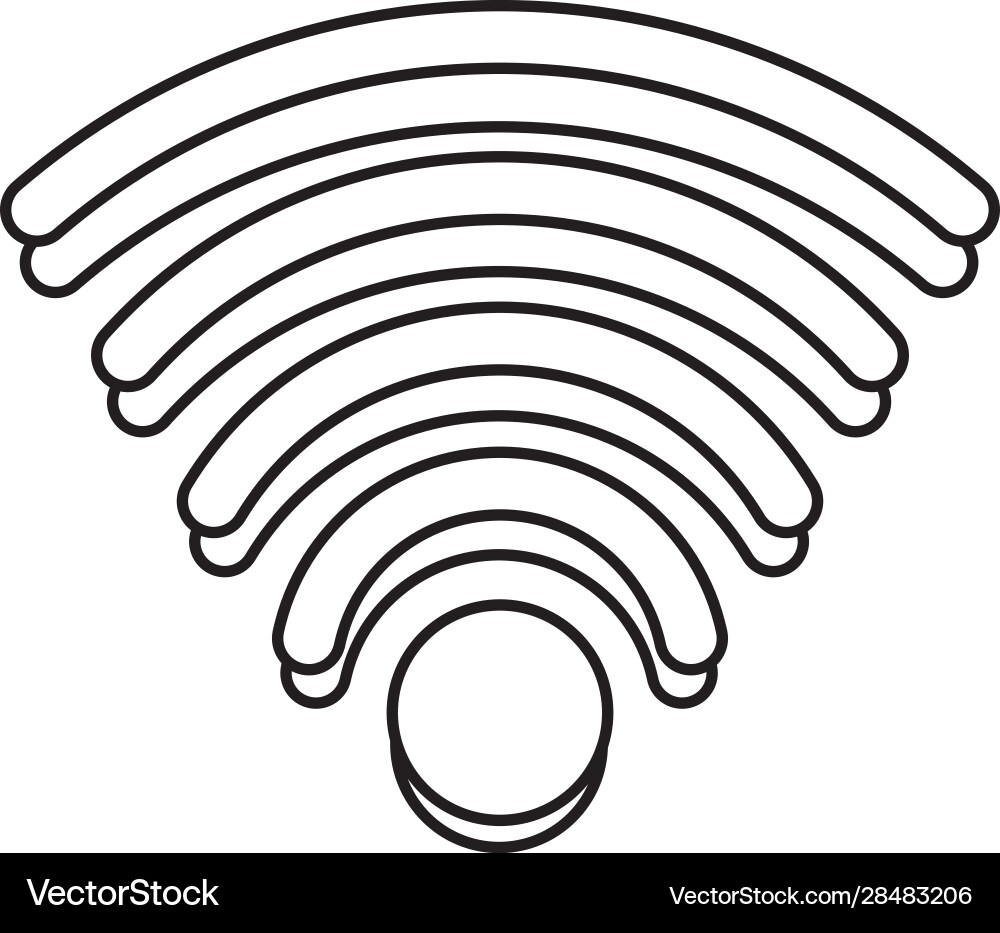 Wifi connection signal isolated icon Wifi connection signal isolated icon Vector Image