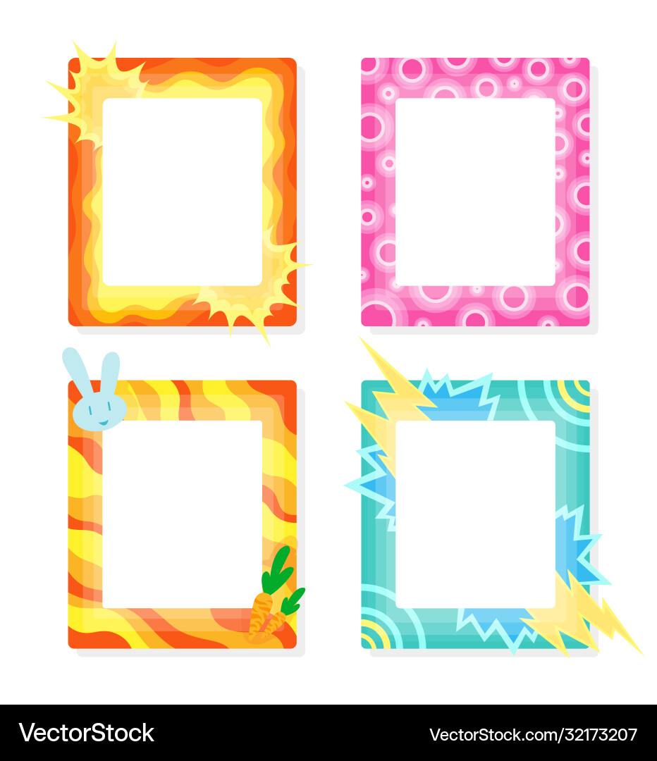 Comic frames in cartoon style decorative Comic frames in cartoon style decorative vector image