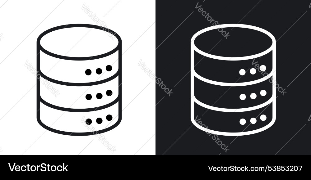 Database icon set Vector Image