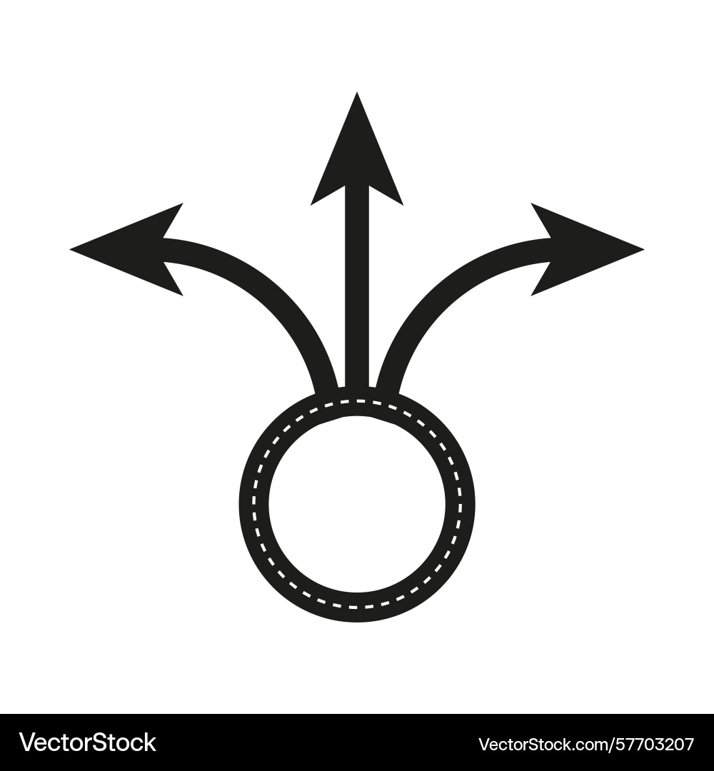 Direction arrows symbol multiple choice icon path Vector Image