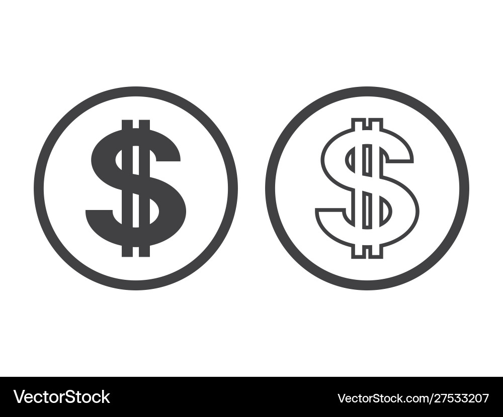 Dollar symbol with two vertical lines i Dollar symbol with two vertical lines i vector image