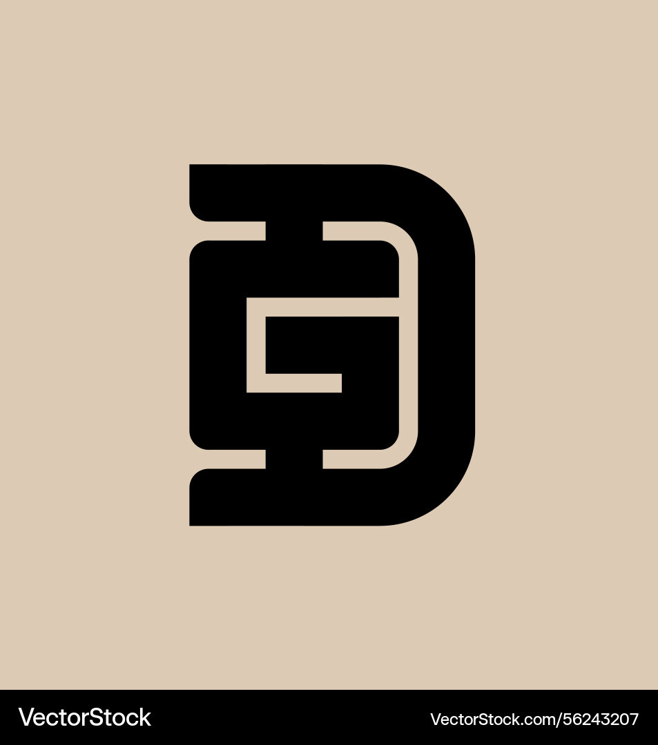 Dynamic geometry the dg monogram merges sleek Dynamic geometry the dg monogram merges sleek Vector Image