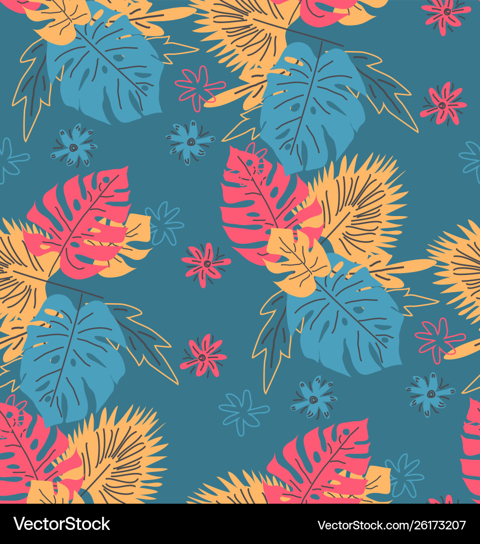 Elegant seamless pattern with flower branch Vector Image