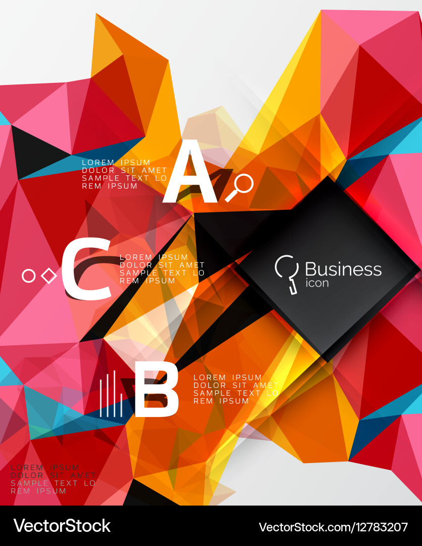 Polygonal triangle abstract background Vector Image