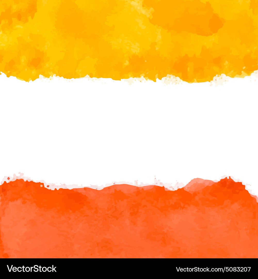 Red and yellow watercolor Royalty Free Vector Image