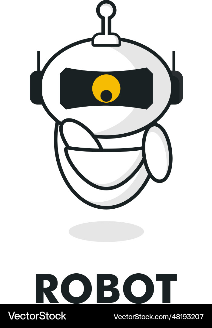 Robot or bot logo modern conversation automatic Robot or bot logo modern conversation automatic vector image