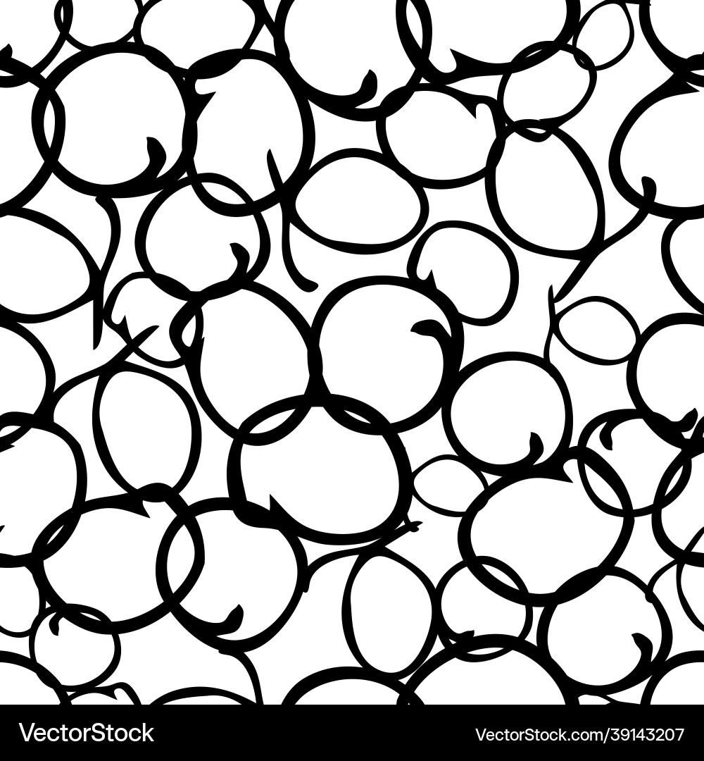 Seamless pattern with sketch circles shape Vector Image