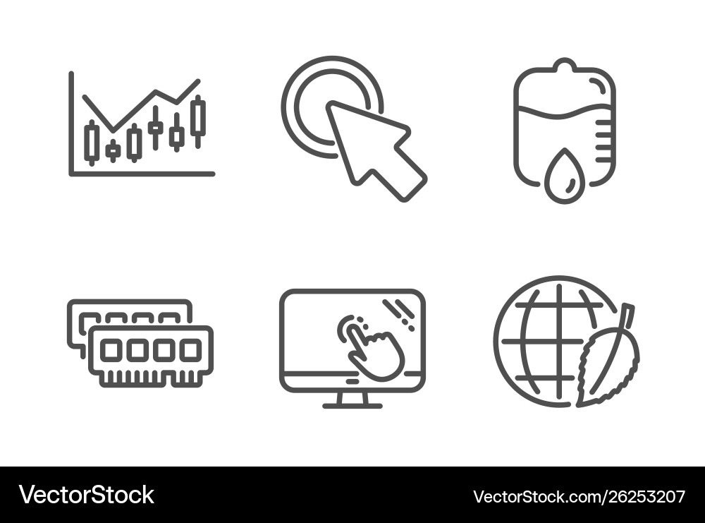 Touch screen click here and drop counter icons Touch screen click here and drop counter icons vector image