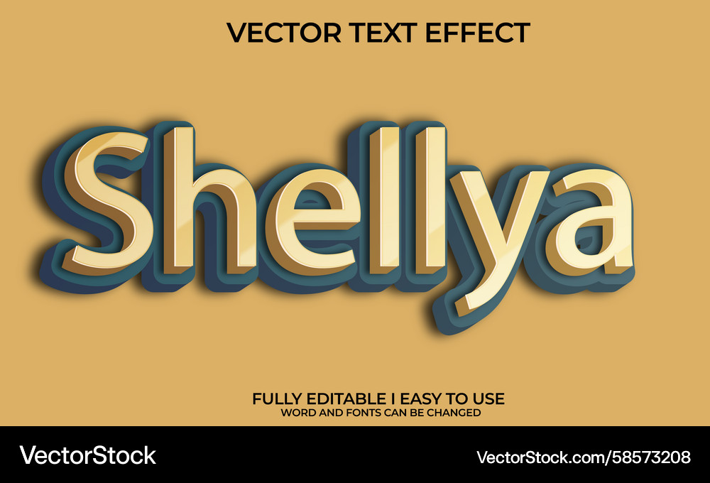 3D Text Effect - Editable Vector Image
