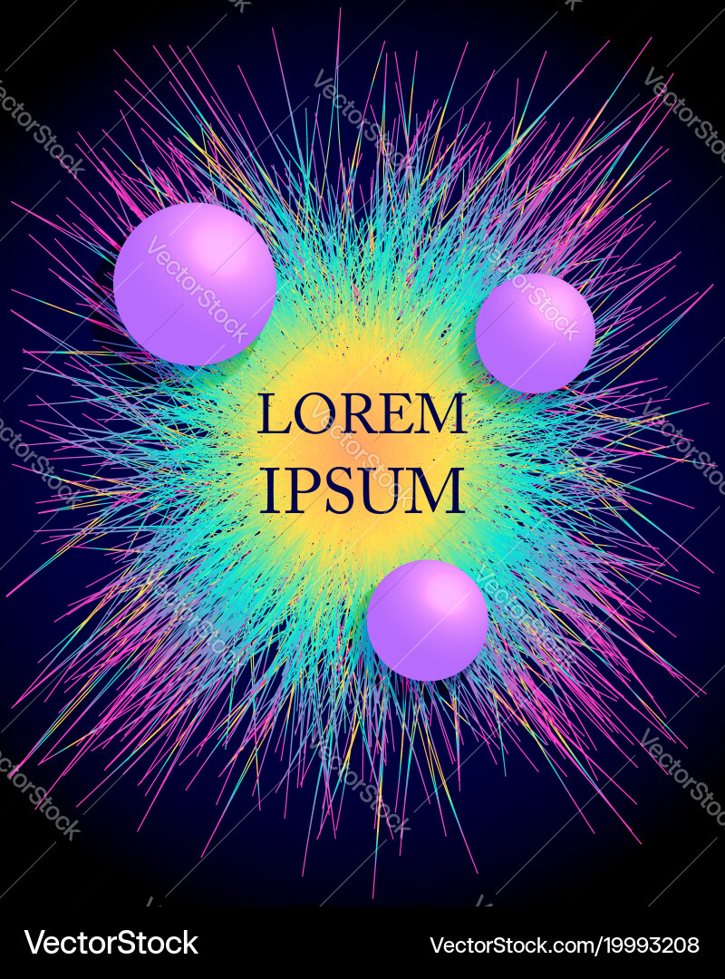 Abstract lines and 3d balls Vector Image
