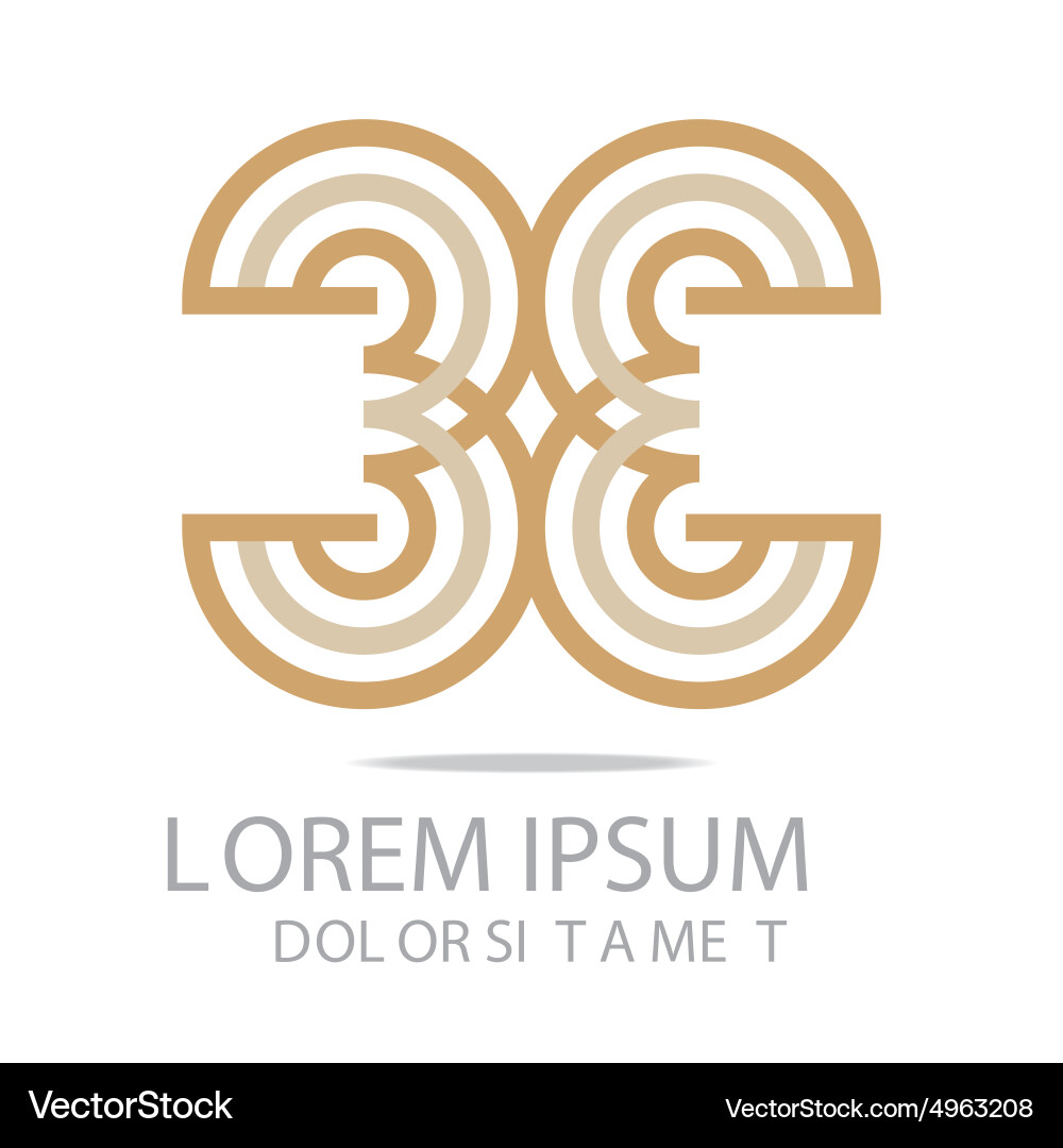 Abstract Number Line Shape vector image