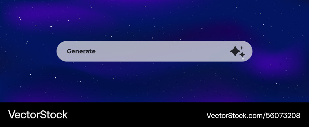 Ai generate button with star icon Vector Image