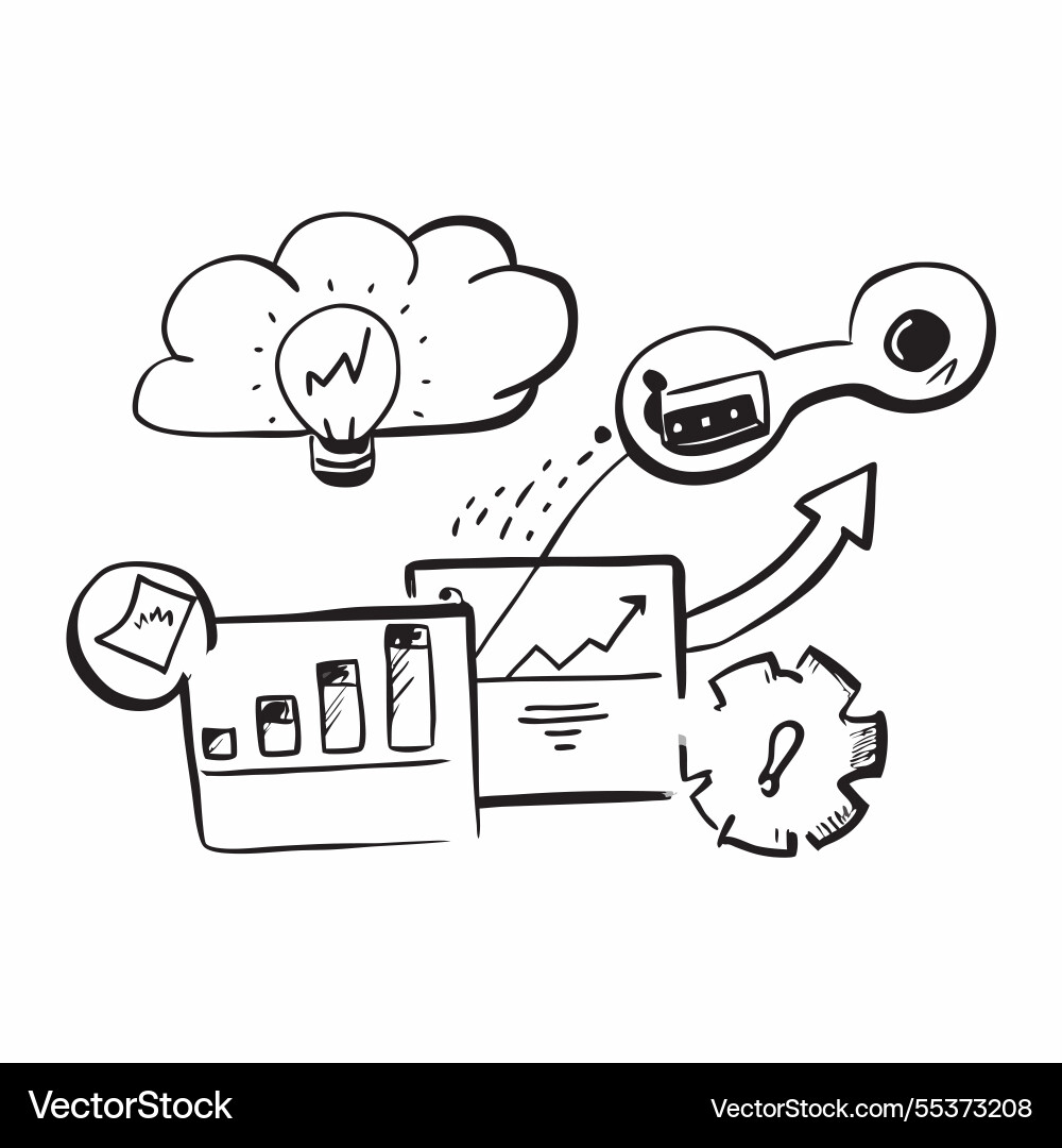Cloud and analytics with data analysis wording Cloud and analytics with data analysis wording vector image