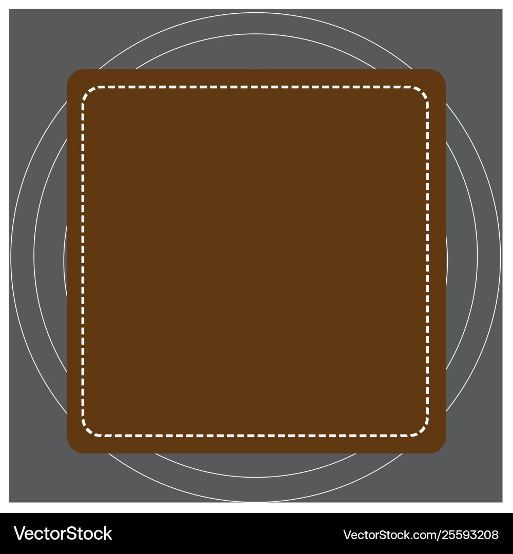 Dashed line blank square in color thin and thick vector image