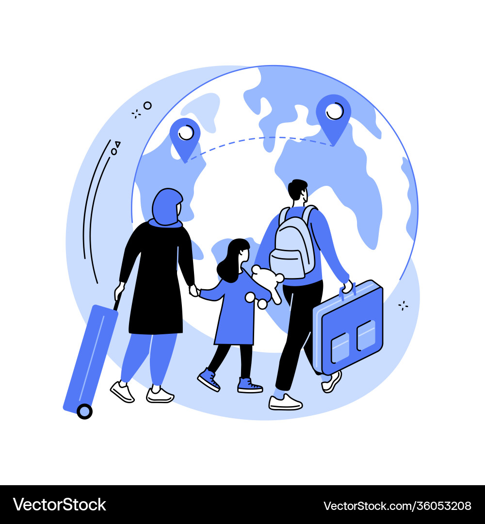 Emigration abstract concept Emigration abstract concept vector image