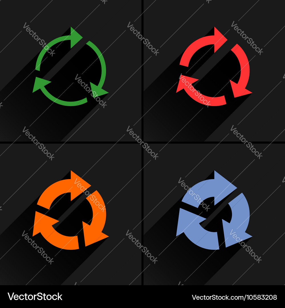 Farbe Pfeil neu laden Wiederholen Wiederholen Symbol vektorbild