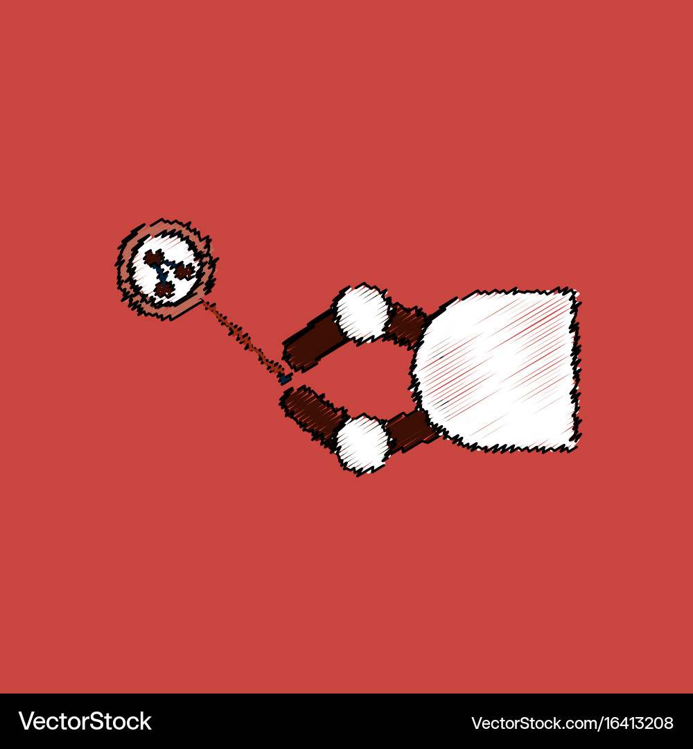Flat icon design collection molecules and robot Vector Image