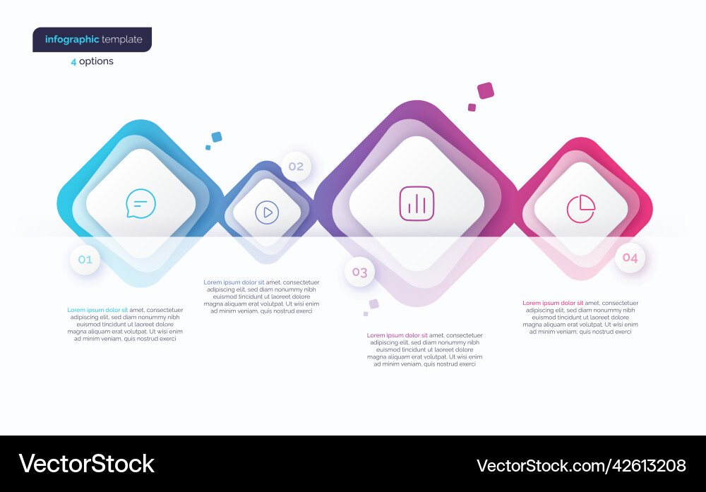 Gradient minimalistic infographic template Gradient minimalistic infographic template vector image