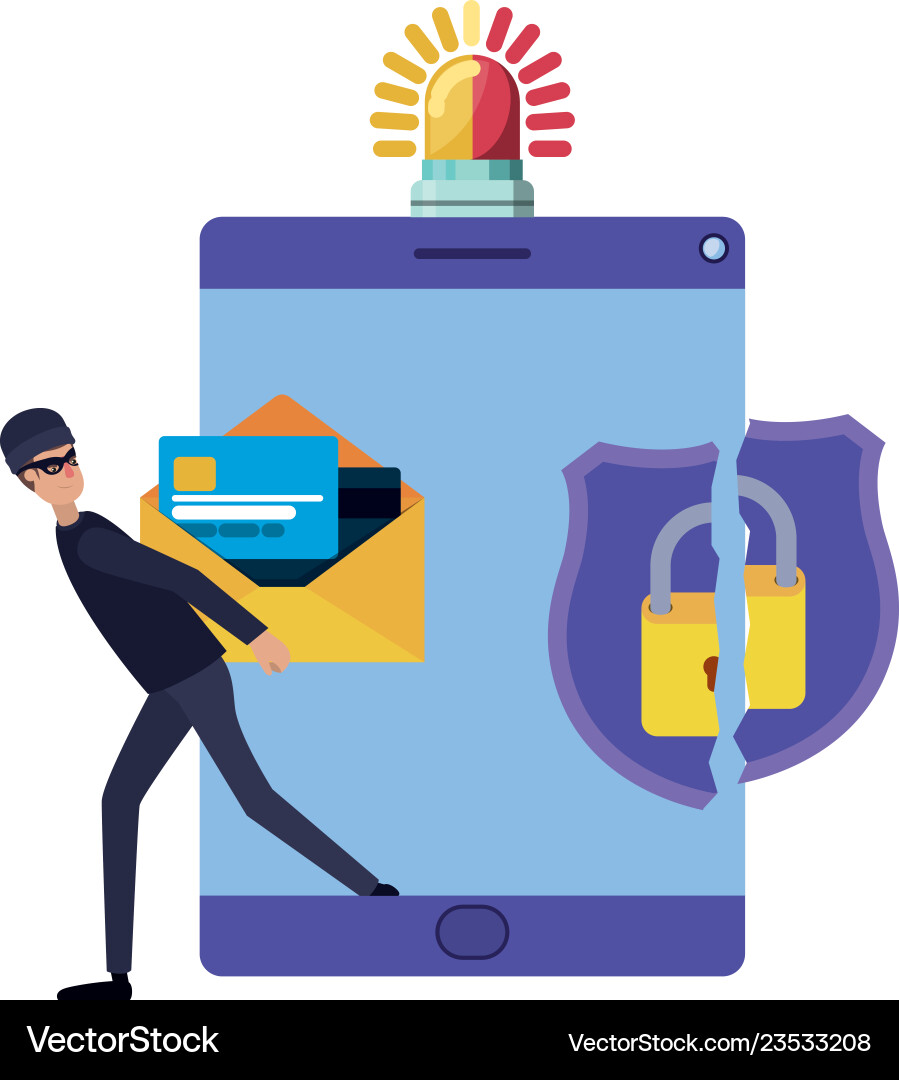 Hacker stealing information avatar character Hacker stealing information avatar character Vector Image