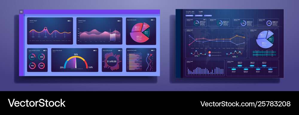 Modern Data Dashboard vector image