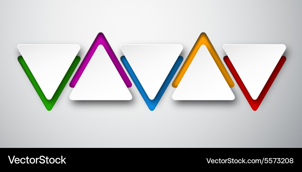 Paper white triangular notes Vector Image