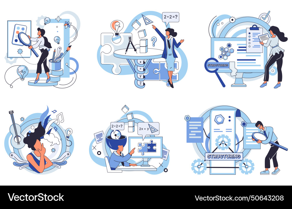Project management strategic planning Royalty Free Vector