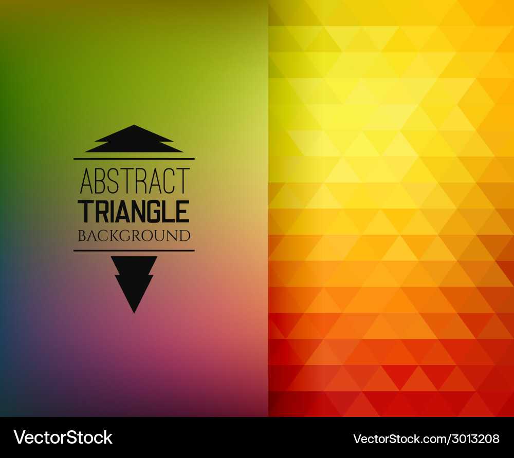 Retro mosaic pattern of geometric triangle shapes vector image