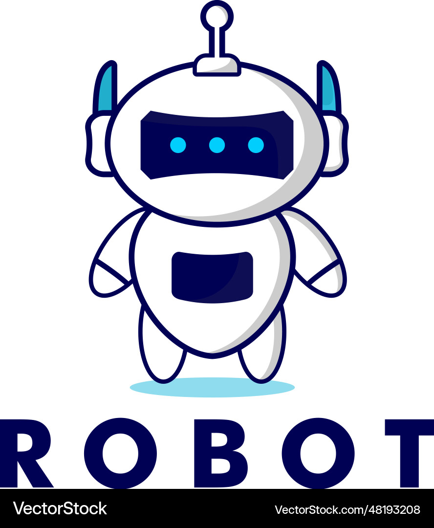 Robot or bot logo modern conversation automatic Robot or bot logo modern conversation automatic vector image