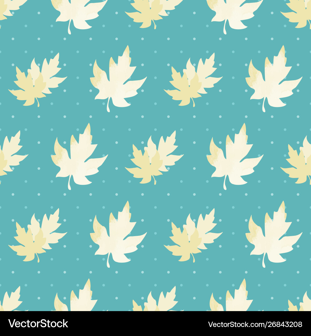Seamless pattern with patterned leaves complex Vector Image