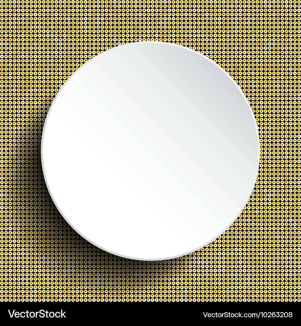 Shimmering Gold Sequins Button vector image
