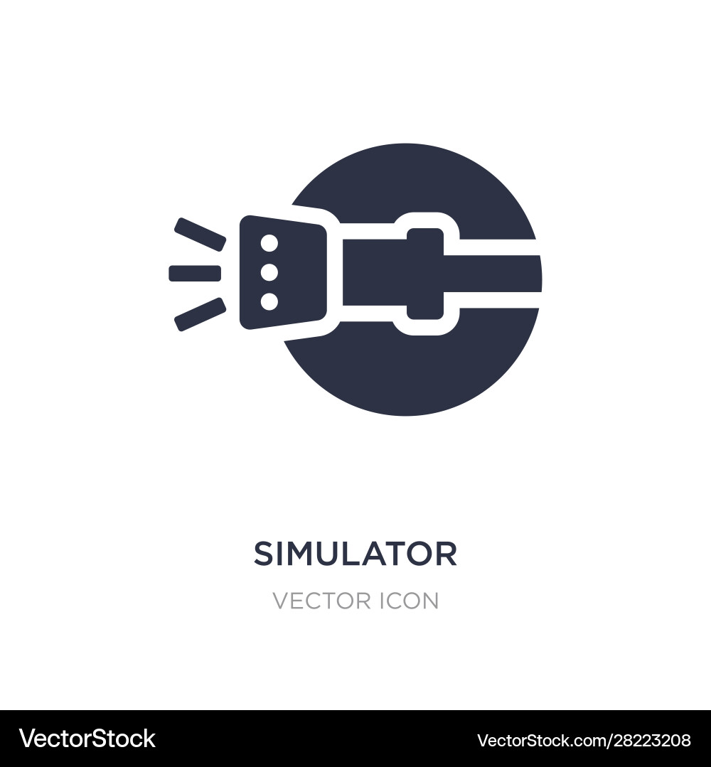 Simulator icon on white background simple element vector image