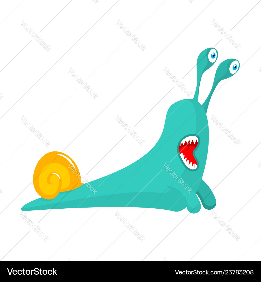 Snail cartoon style isolated insect with shell Vector Image
