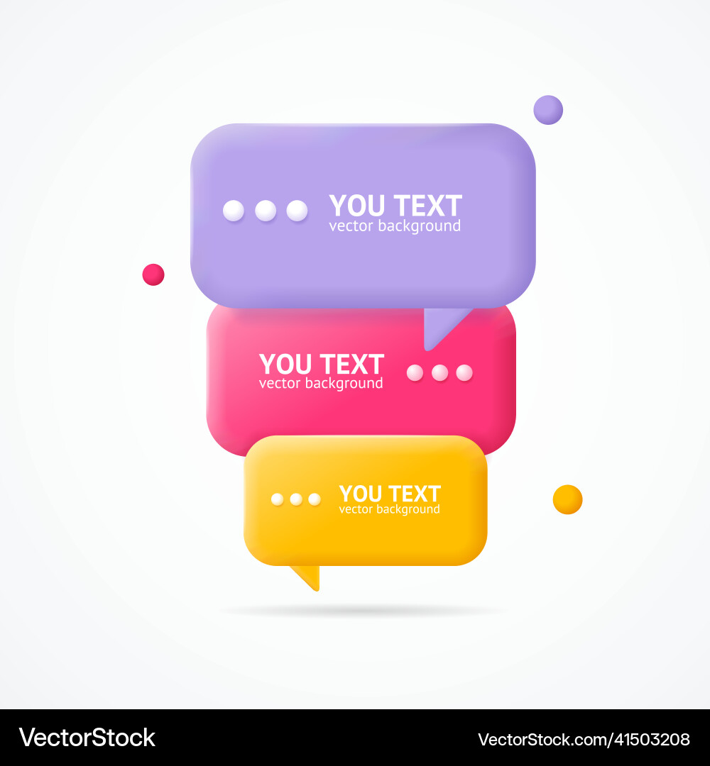 Speech Bubbles - Colorful Chat Set Vector Image