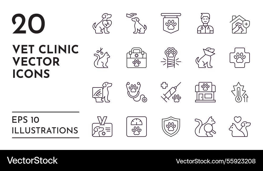 Tier-Icons vet Klinik Tierarzt Tier-Icons vet Klinik Tierarzt vektorbild
