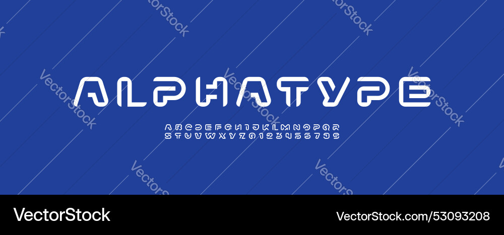 Trendy font alphabet from segment line Trendy font alphabet from segment line vector image