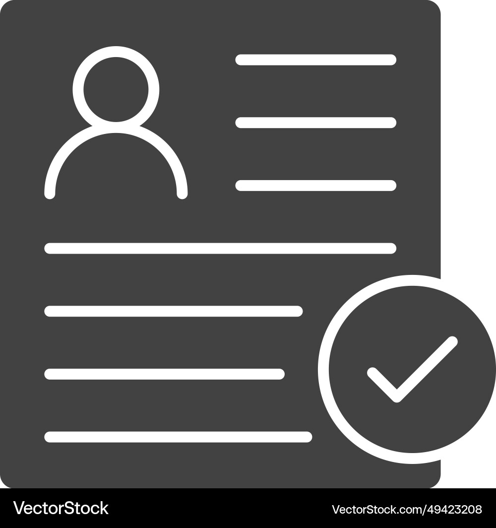 Valid user profile icon image vector image