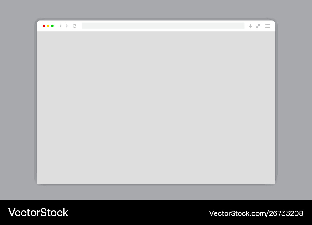 White Web Browser Window Template Vector Image