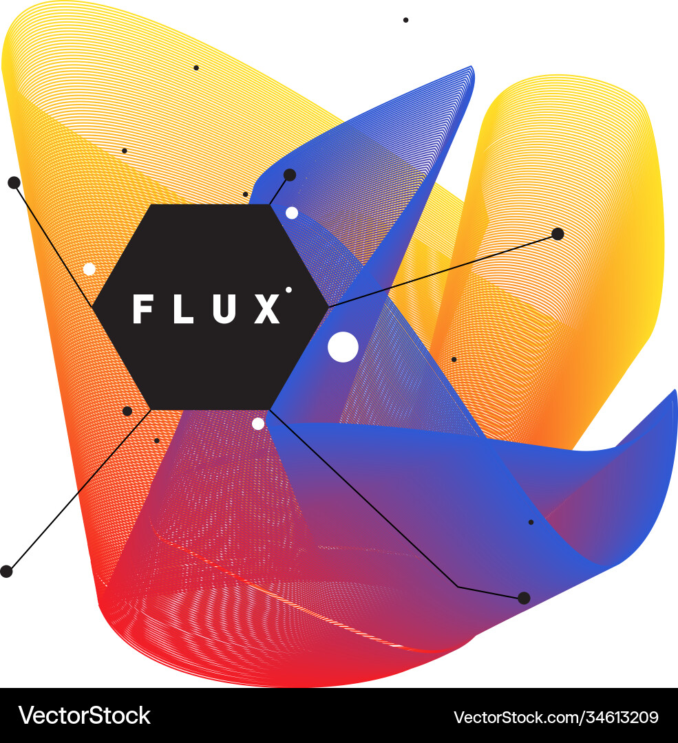 3d colorful wave background dynamic flux effect 3d colorful wave background dynamic flux effect vector image