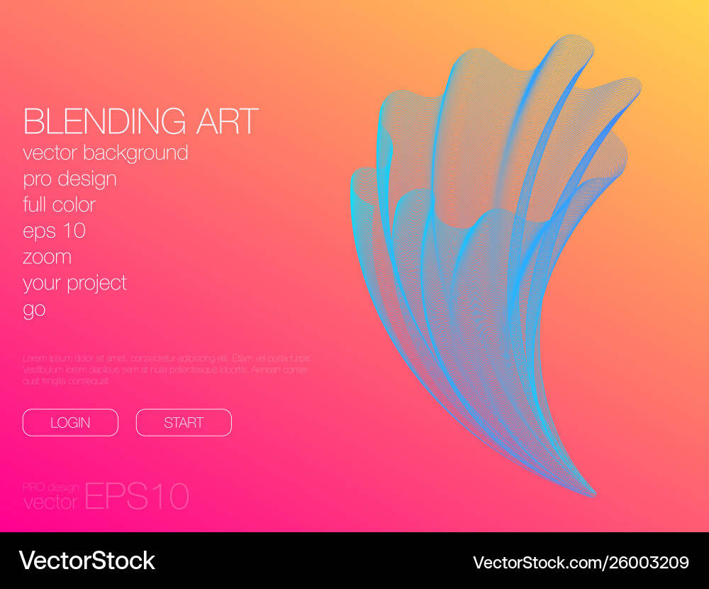 Abstract blend background template for web site vector image