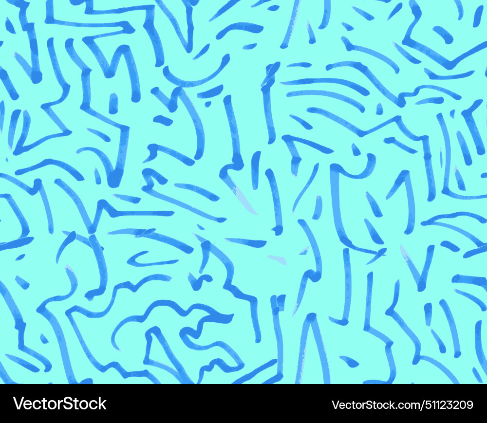 Abstract seamless pattern with hand drawn brush Vector Image