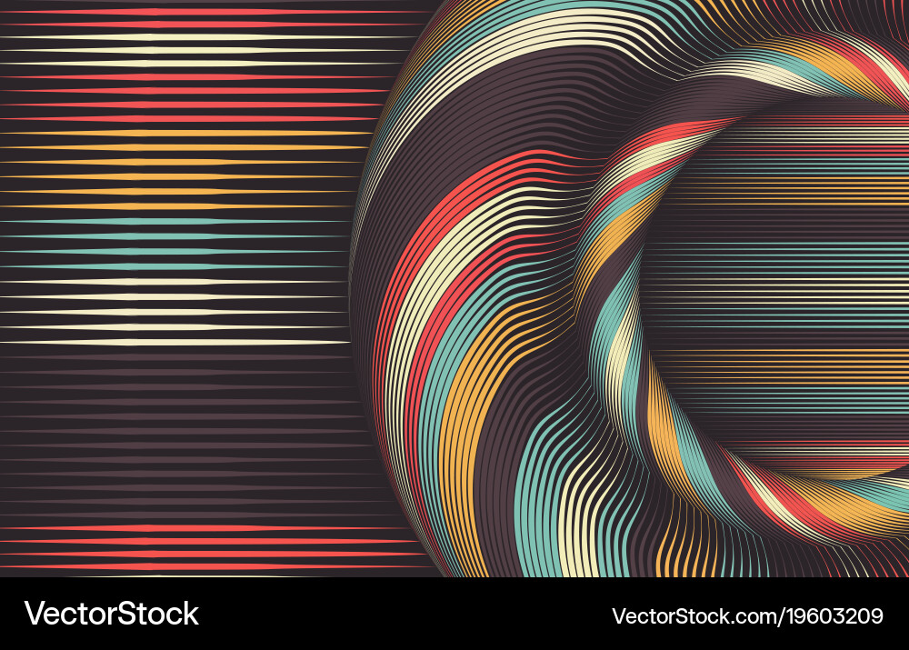 Abstrakte bunte String Linien Hintergrund Vektorbild