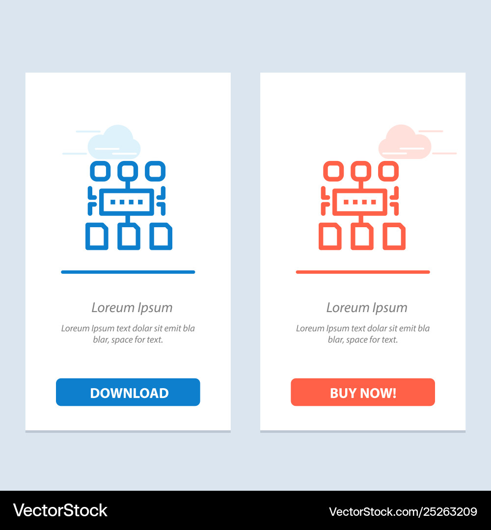 Algorithm program user document blue and red Algorithm program user document blue and red vector image