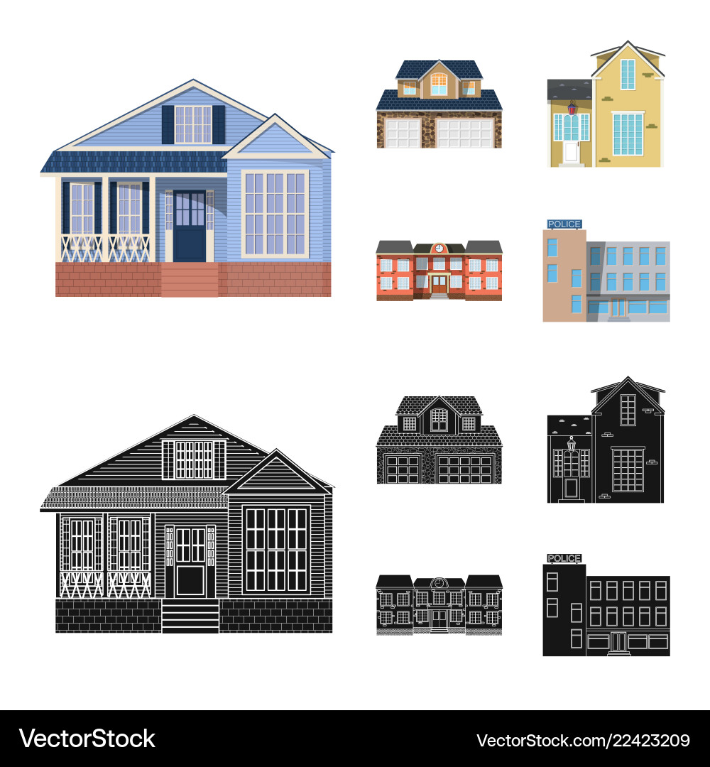 Building and front symbol vector image