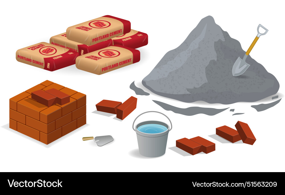 Building material supplies eps Royalty Free Vector Image