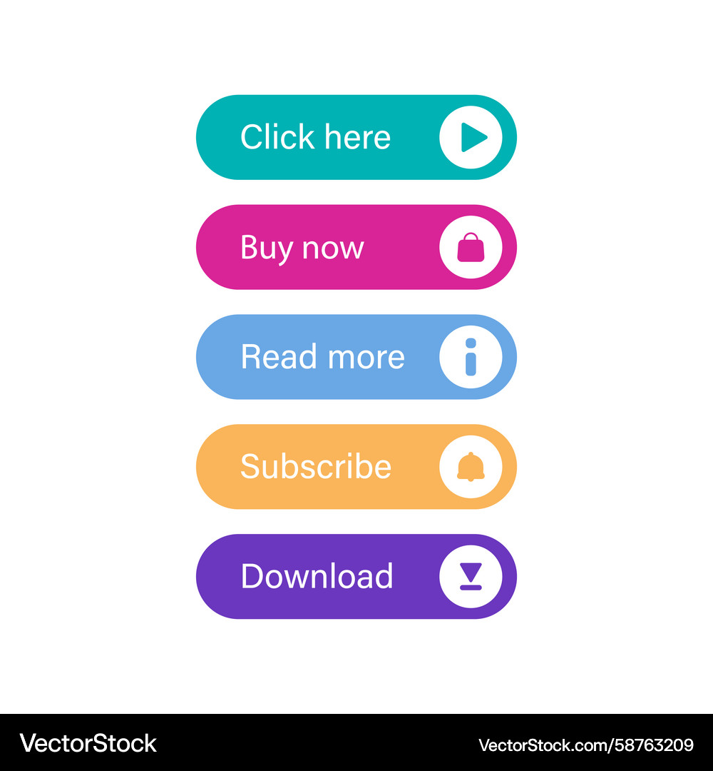 Call to Action Buttons Vector Image