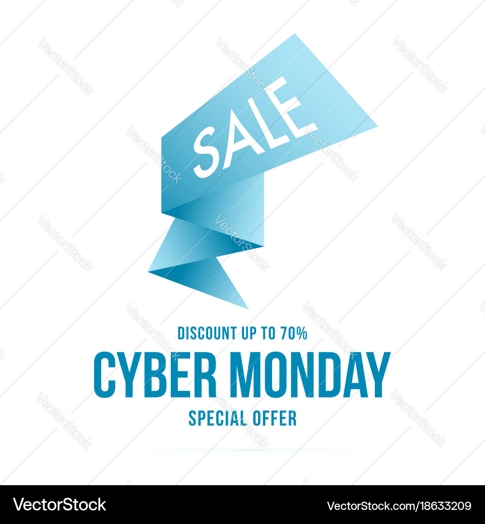 Cyber monday sale pointer abstract signpost Vector Image