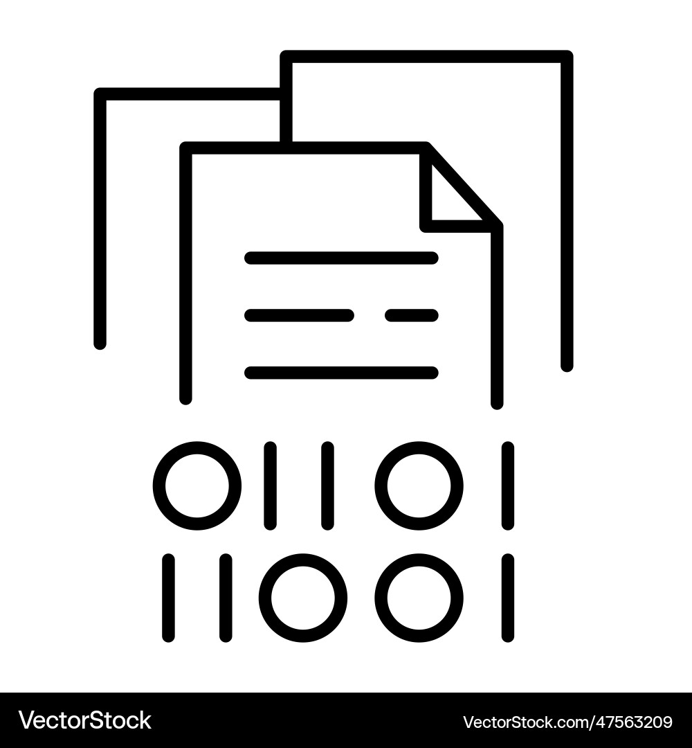 Data processing icon vector image