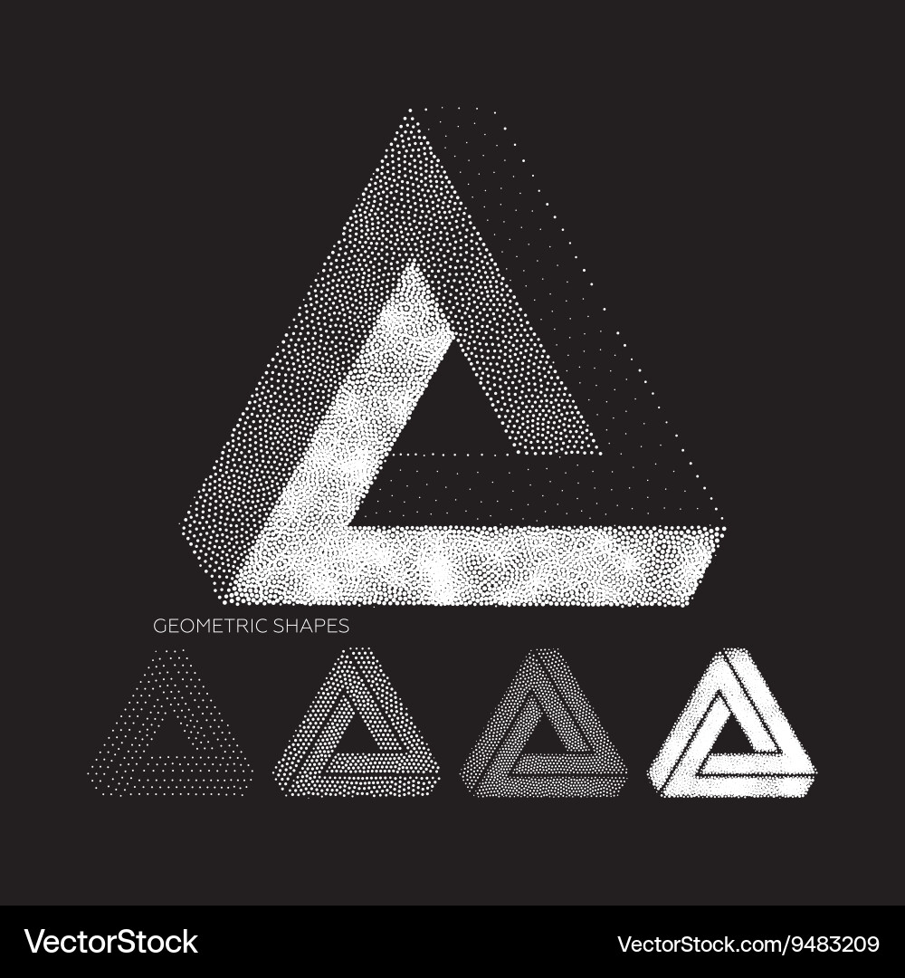 Dynamic 3D Triangle Pattern vector image