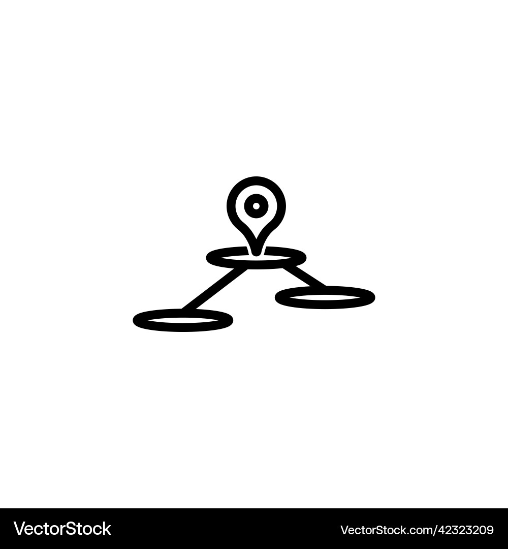 Map pointer or location icon design vector image